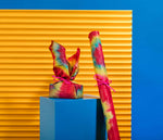 Red Tie-Dye Lokta Wrap - US 4888
